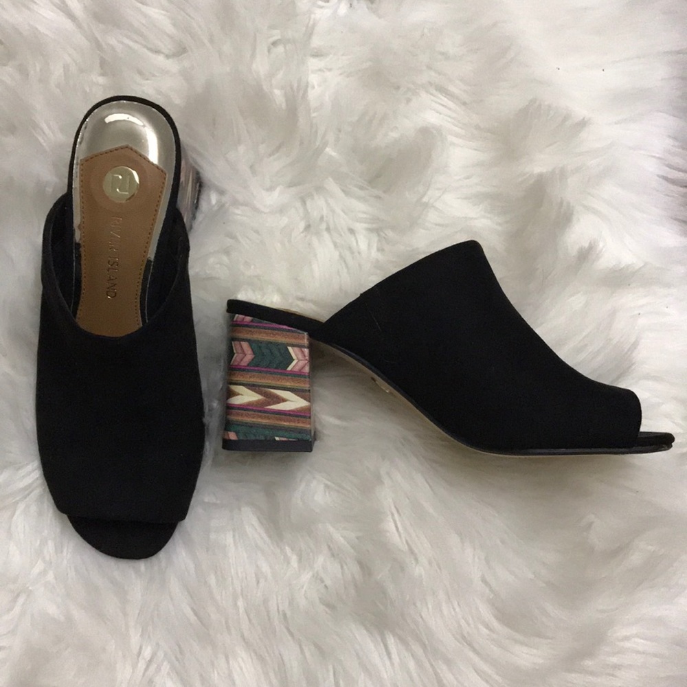 River Island mules in black